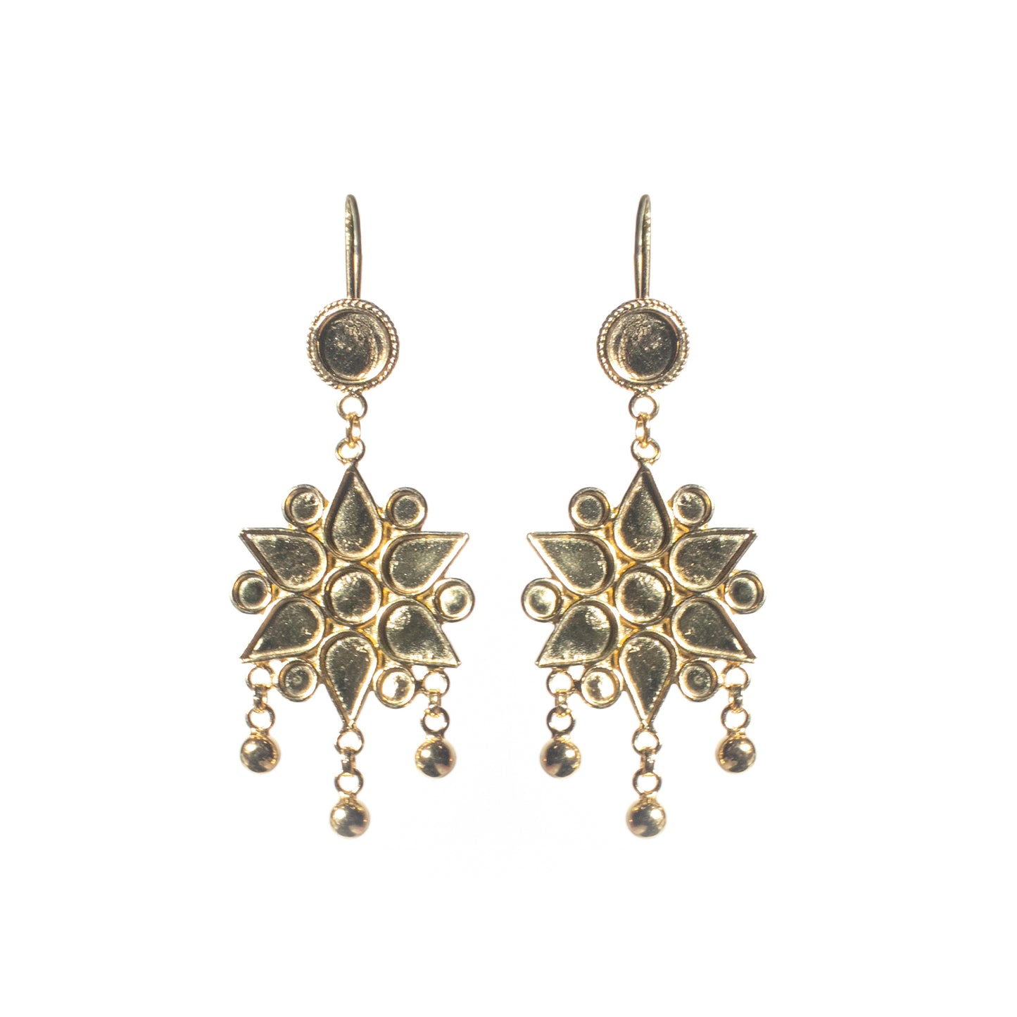 KUCHI Designer Gold Earring, 22k Gold on 925 Sterling silver, design no-7