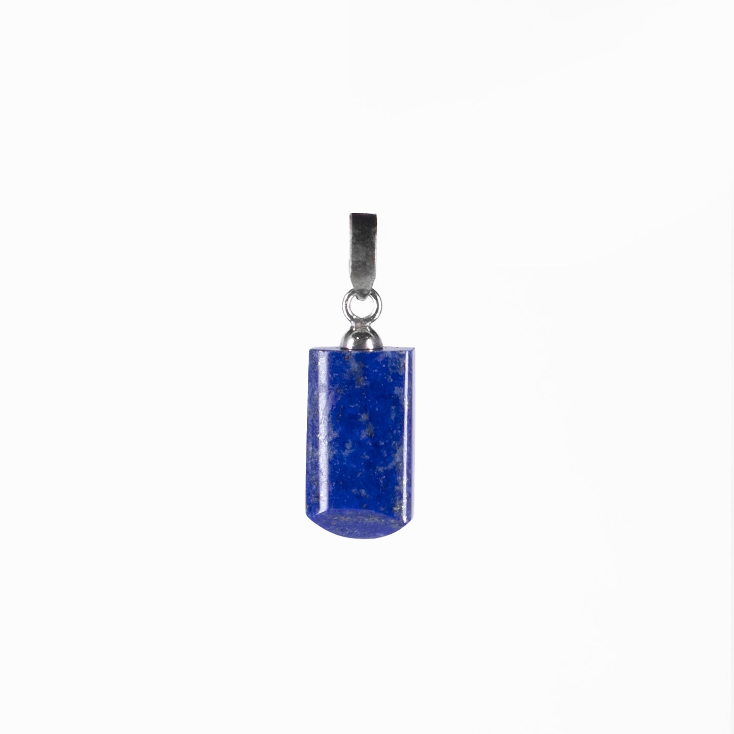 Baguette style Pendant, beautiful classic design features a Natural Lapis Lazuli