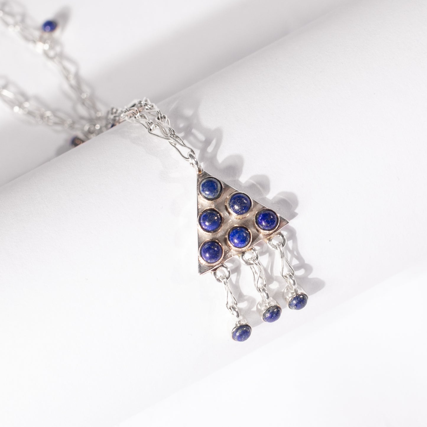 Lapis Lazuli Sliver Necklace Chian