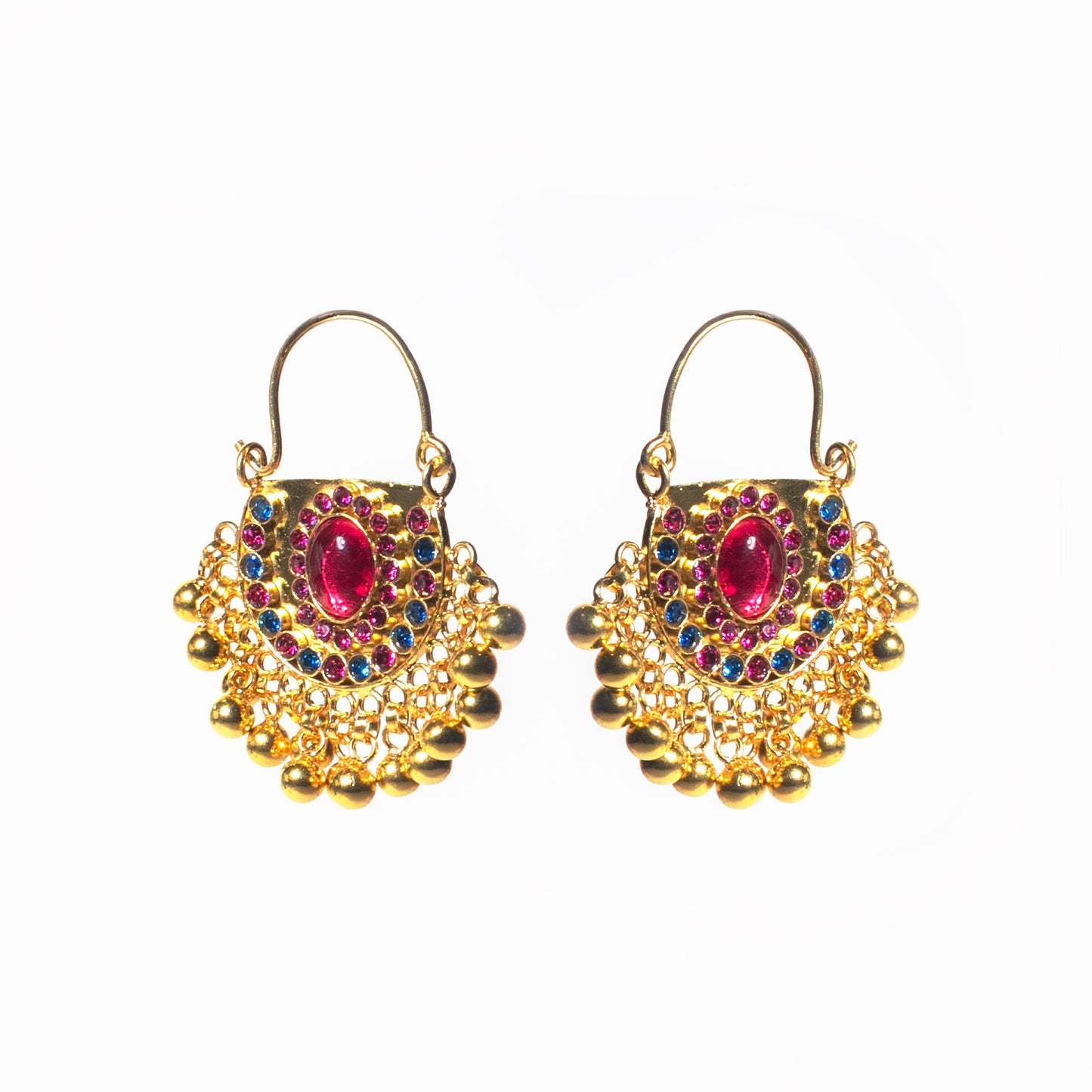 KUCHI Designer Gold Earring, Sterling Sliver 22K Gold plating design no-4
