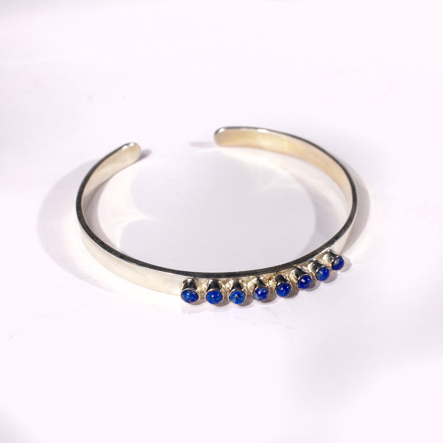 Lapis Lazuli Sliver Adjustable Bangle