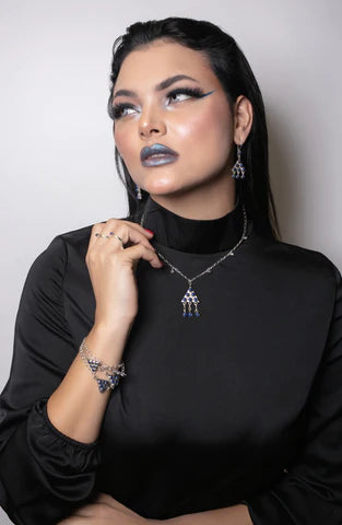 Lapis Lazuli Sliver Necklace Chian