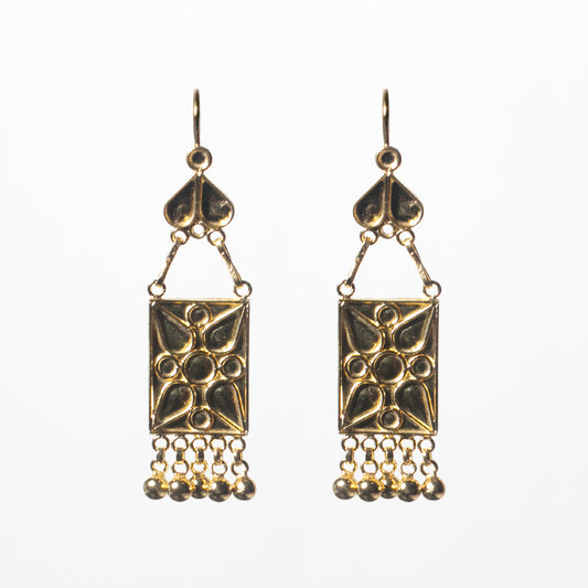 KUCHI Designer Gold Earring,  22k Gold on 925 Sterling silver, design no-8