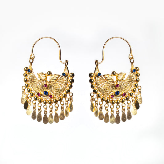 KUCHI Designer Gold Earring,  22k Gold on 925 Sterling silver, design no-2