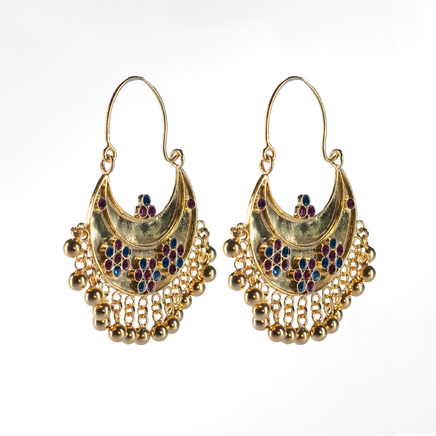 KUCHI Designer Gold Earring,  22k Gold on 925 Sterling silver