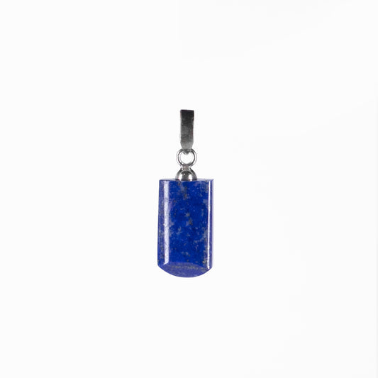 Baguette style Pendant, beautiful classic design features a Natural Lapis Lazuli