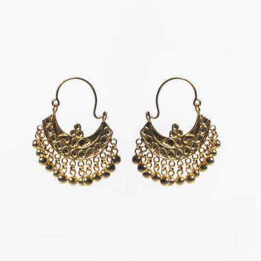 KUCHI Designer Gold Earring,  22k Gold on 925 Sterling silver, design no-6