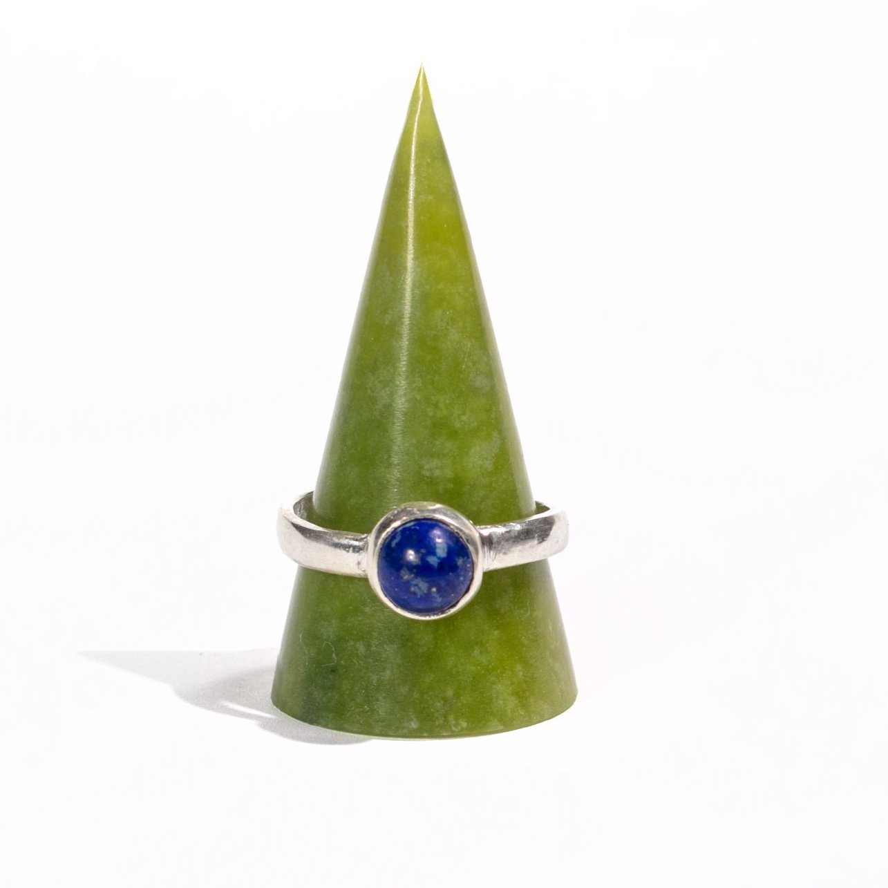 Ring Holder Handmade from Natural Solid Lapis Lazuli and Green Serpentine, a Luxury Rare finds Exclusive Gift Set of 2