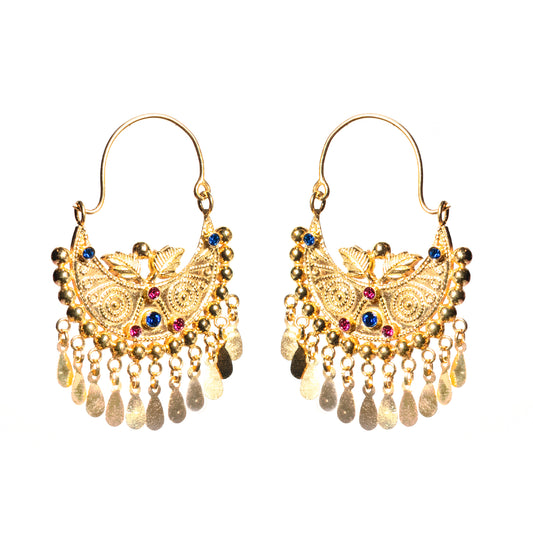 KUCHI Designer Gold Earring,  22k Gold on 925 Sterling silver, design no-2