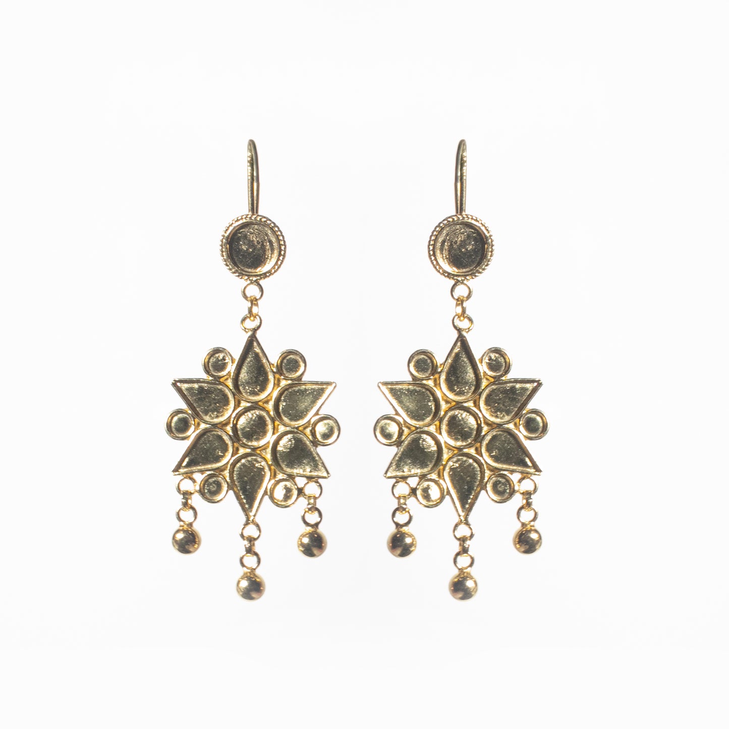 KUCHI Designer Gold Earring,  22k Gold on 925 Sterling silver, design no-7