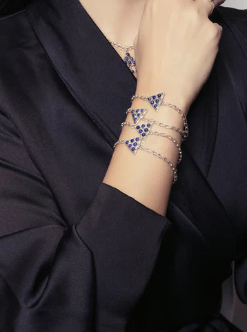Lapis Lazuli Triangle Sliver Bracelet